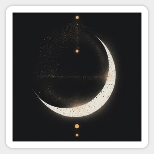 Galaxy Moon Sticker